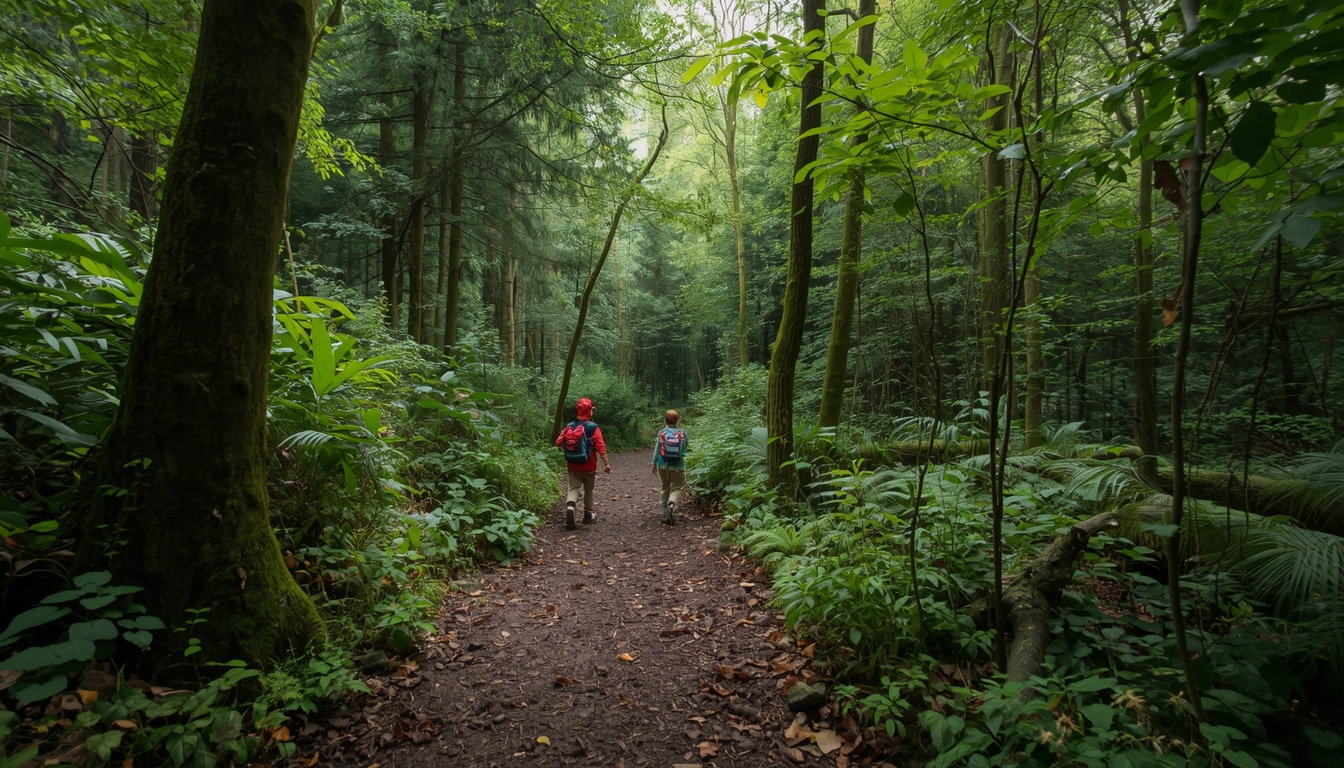 Elegancellaction family-friendly nature trail through New Zealand forest